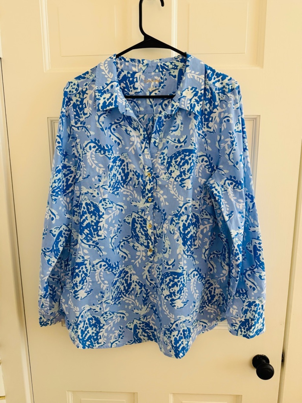 Lilly Pulitzer Blue White Printed Tunic